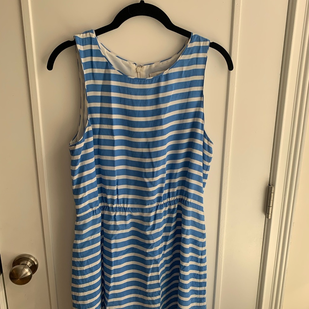 Jcrew Dee dress teal and white